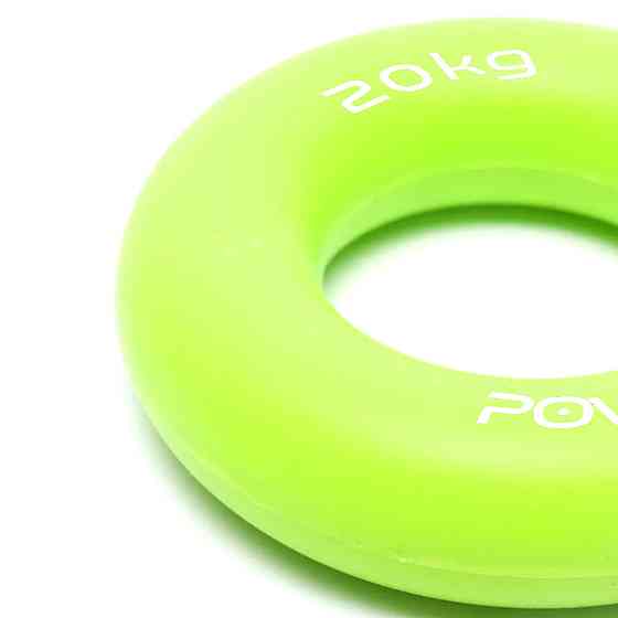 Еспандер кистьовий силіконовий PowerPlay PP-4324 Hand Grip Ring Medium 20 кг. Зелений Каменское
