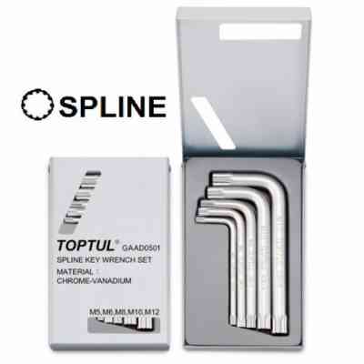 Набор инструментов Toptul ключей SPLINE Г-образных М5-М12 (GAAD0501) Винница