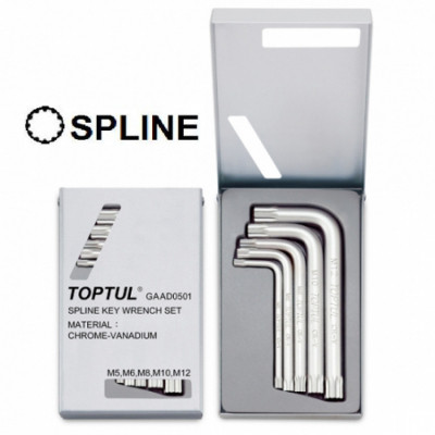 Набір інструментів Toptul ключів SPLINE Г-подібних М5-М12 (GAAD0501) Вінниця - фото 1