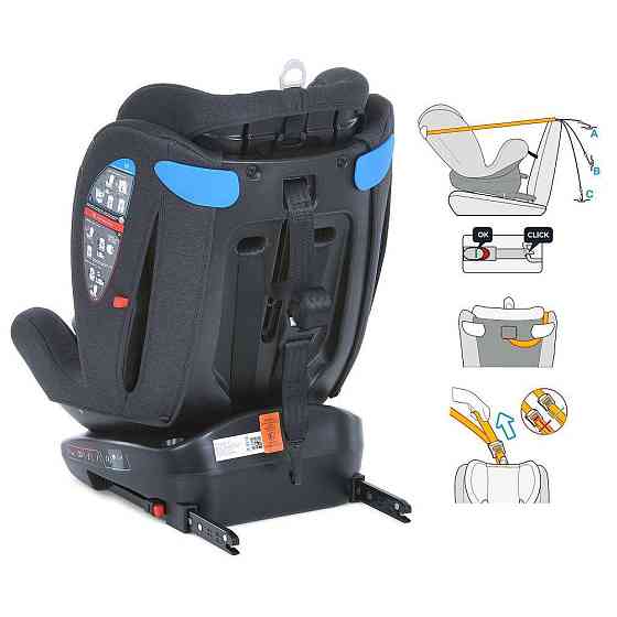 Автокрісло дитяче El Camino EVEREST Light Gray 0-36кг 5-точкові ремені безпеки ISOFIX 360º Світло-сіре (ME 1114 ) Чернігів