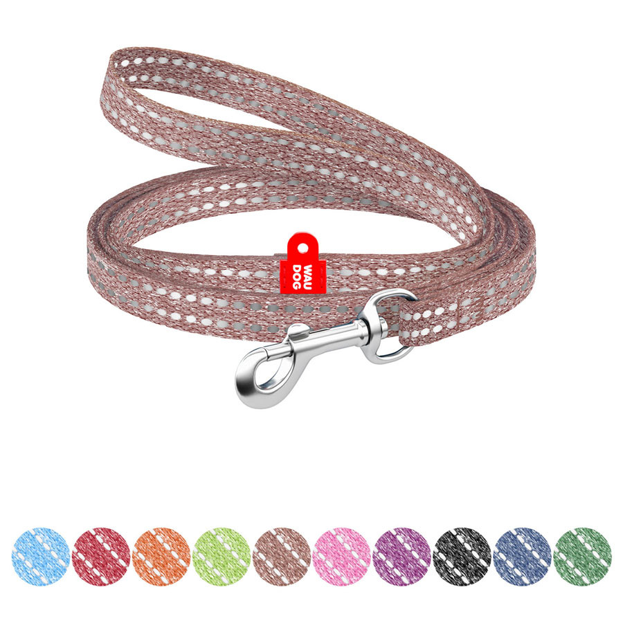 Повідець для котів та дрібних порід собак з відновленої бавовни WAUDOG Re-cotton світловідбиваю Коломия - фото 1