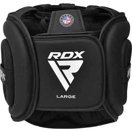 Боксерський шолом RDX AURA PLUS T-17 Black Golden L (капа у комплекті) Каменское