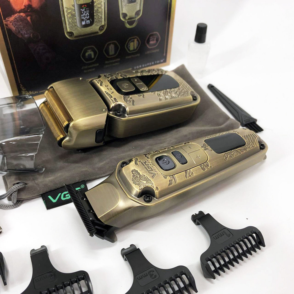 Бездротова машинка для стрижки волосся VGR, Електрична машинка з насадкою для бороди IO-18 Львів - фото 13