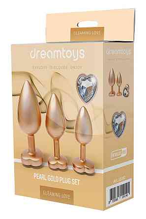Набір анальних іграшок GLEAMING LOVE MATTE GOLD PLUG SET Sex Aura Київ