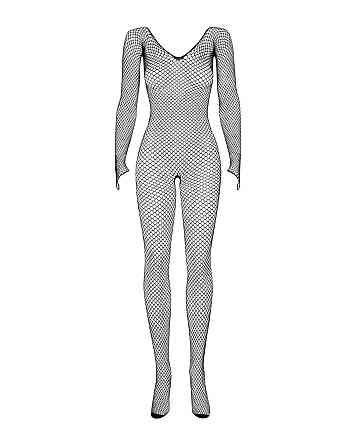 Сетчатый бодистокинг с длинным рукавом Obsessive Bodystocking N109 black S/M/L, черный, комбинезон Sex Aura Киев