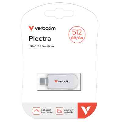 USB флеш накопичувач Verbatim 512GB Plectra White USB-C (30231) Вінниця