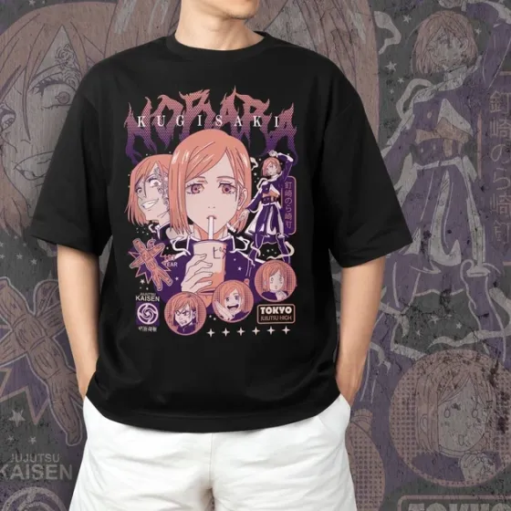 Футболка чоловіча з  принтом Магическая битва Нобара Кугісакі 2 Розмір 48 Anime0958 Дніпро