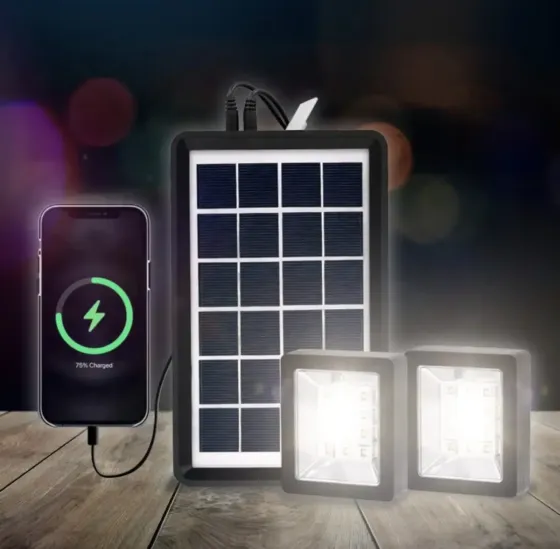 Портативная солнечная система EP-05 3в1 6v3w, Led лампы х2, powerbank Коломия