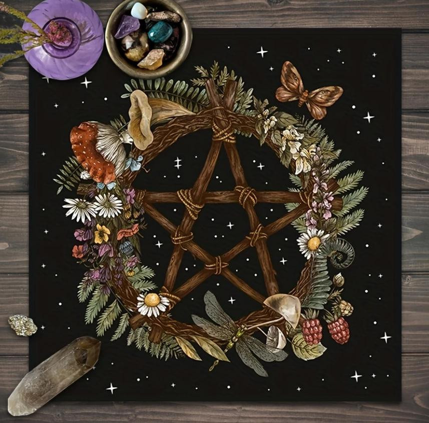 Алтарная скатерть для карт Таро и Рун. Скатерть для гадания 49*49 см. 