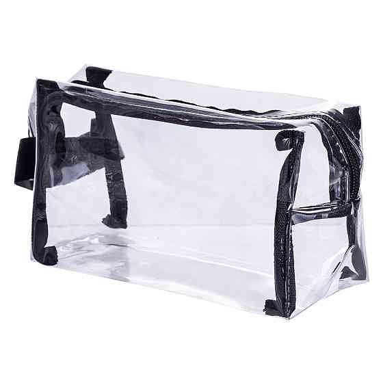 Набір прозорих жіночих косметичок для дому 2 (шт) Чорний HP-16-6K Київ