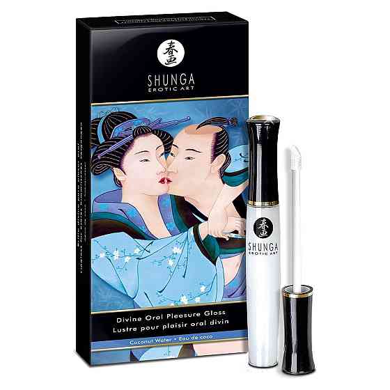 Стимулирующий блеск для губ Shunga LIPGLOSS - Coconut Water (10 мл), эффект покалывания, холод-тепло Sex Aura Киев