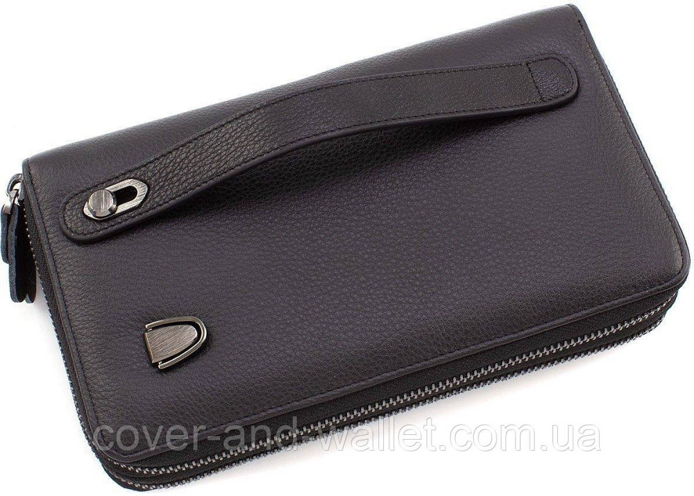 Солідний чоловічий клатч на дві блискавки з італійської шкіри Marco Coverna 5902B-1Q Київ - фото 4