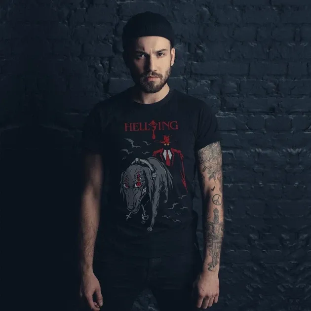 Футболка мужская с принтом Hellsing Black Dog Размер 48 Anime0835 Днепр - изображение 3