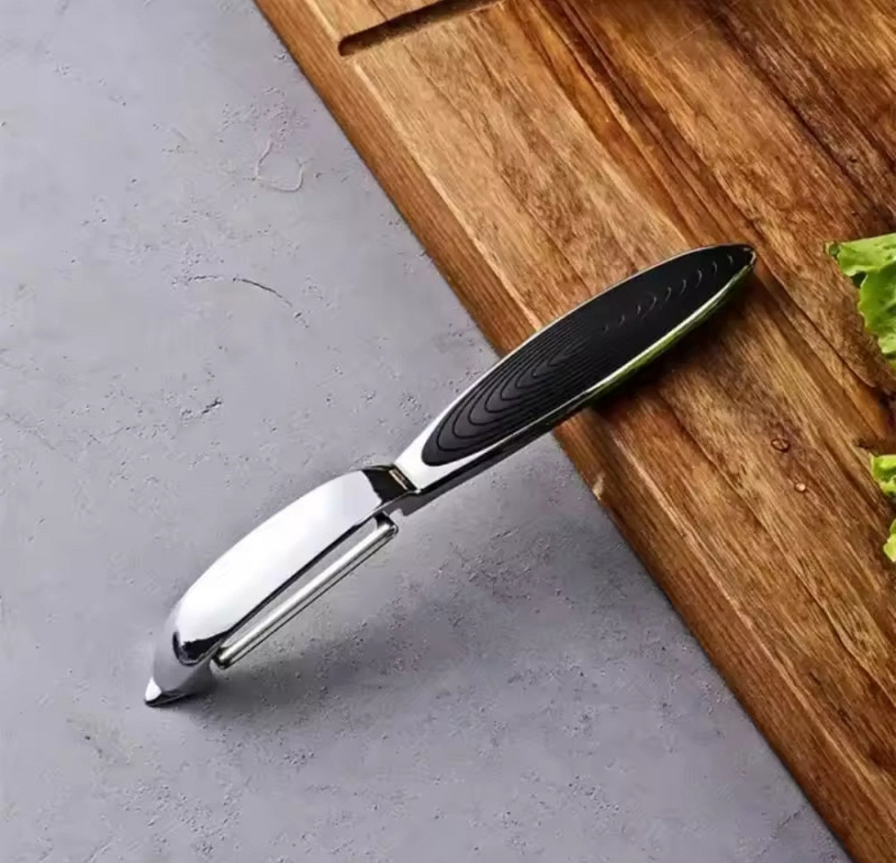 Овощечистка с нержавеющей стали у виде ножа 16 на 1,5 см серебристый Киев - изображение 1