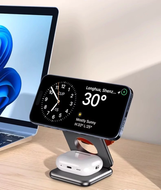 Беспроводное зарядное устройство Benks JuicePod Wireless Charger Stand + функция MagSafe 3 в 1 Винница - изображение 7