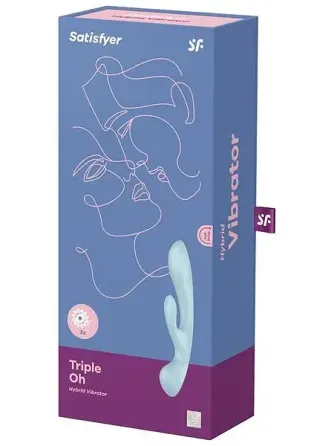 Вібратор-кролик Satisfyer Triple Oh Blue Львів