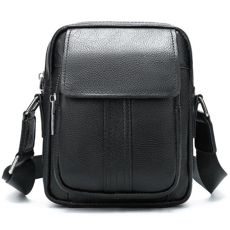 Сумка чоловіча шкіряна флотар Vintage 14943 Чорна Київ - фото 9