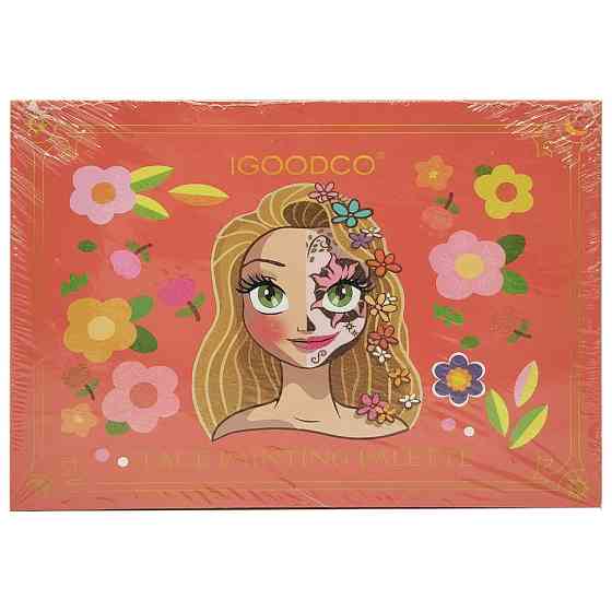 Дитяча косметика аквагрим IG 3002, 15 кольорів, пензлик у наборі Вінниця