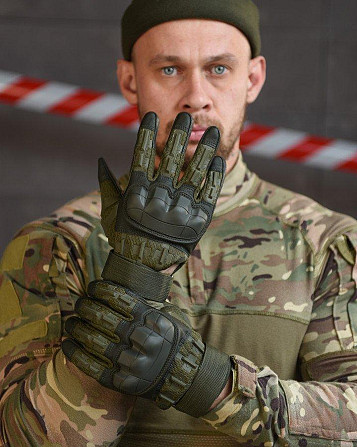 Тактичні Рукавички чоловічі з накладками захист рук Одеса - фото 1