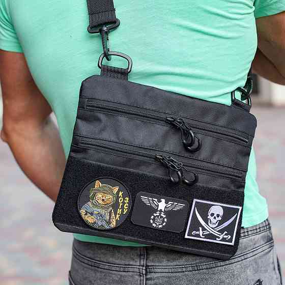 Мужская сумка рюкзак слинг, Сумка через плечо военная, Сумка кобура наплечная Мужская кросс-боди QJ-44 Львов