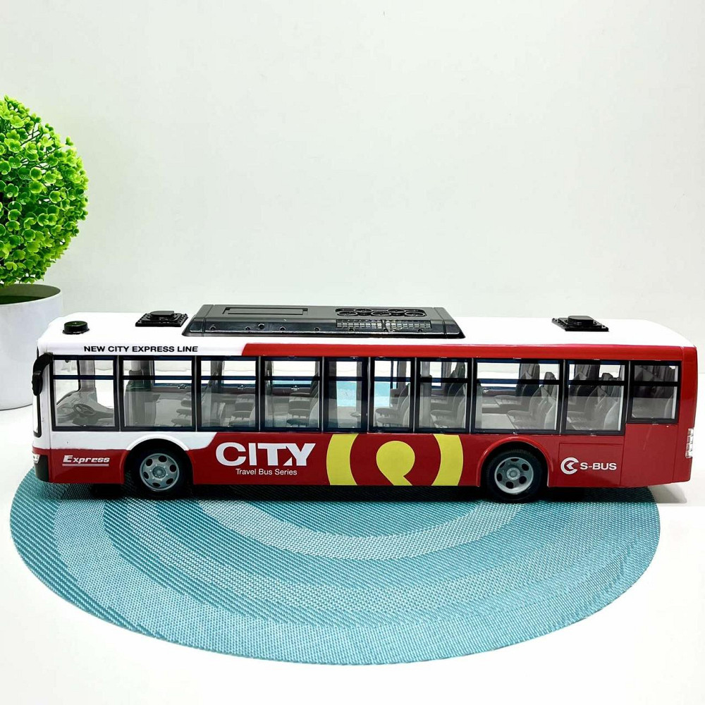 Автобус міський на радіокеруванні акумулятор 3.7V керування 2.4GHz підсвічування фар 38см Червоний (666-695 NA) Чернігів - фото 6