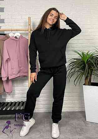 Жіночий утеплений костюм спортивний "WhyNot" оптом I Норма і батал Чорний, 46-48 Київ