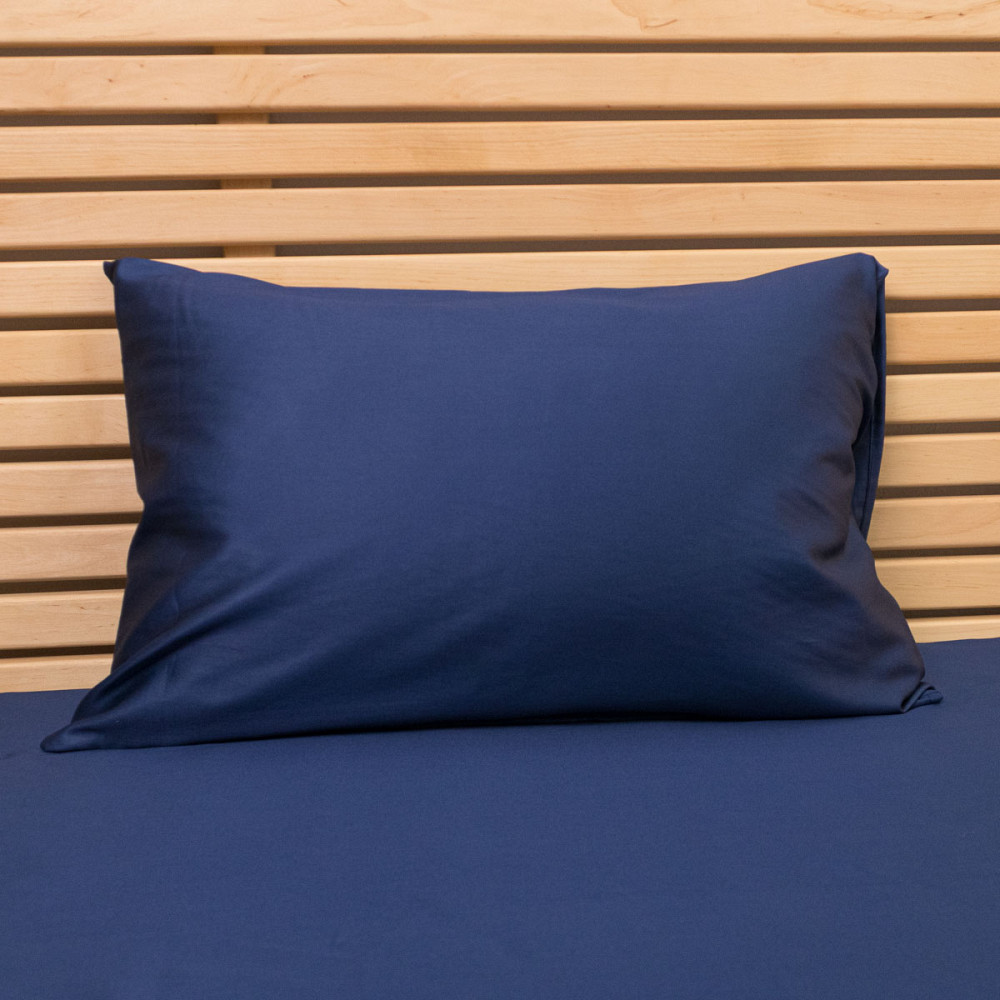 Наволочка на подушку 50х50 см сатин гладкофарбований 135 г/м2 YouStar 1 шт. (Темно-синій) Суми - фото 5
