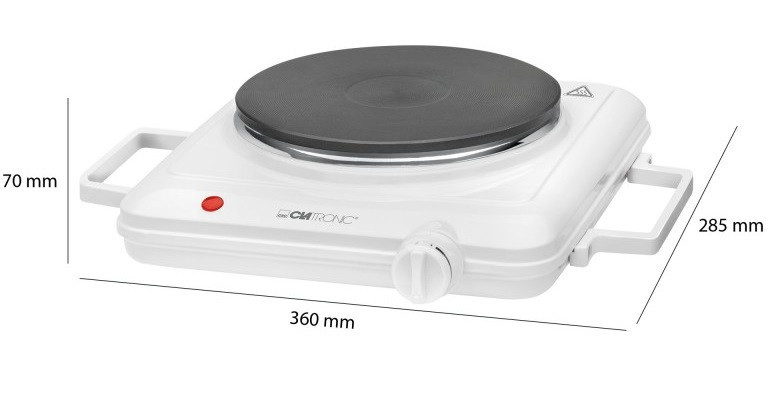 Електрична Плита діаметром 18 см із термостатом Clatronic EKP (3582) Потужність 1500 Вт Нововолинськ - фото 8