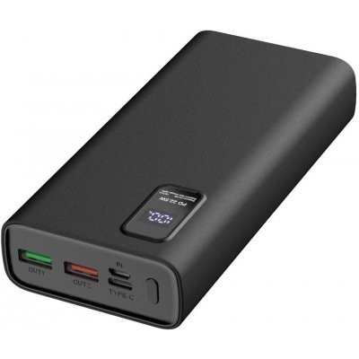 Зовнішній зарядний пристрій Platinet 20000 mAh PD3.0+QC3.0 22.5W LED (PMPB20WQC727B) Black Вінниця - фото 1