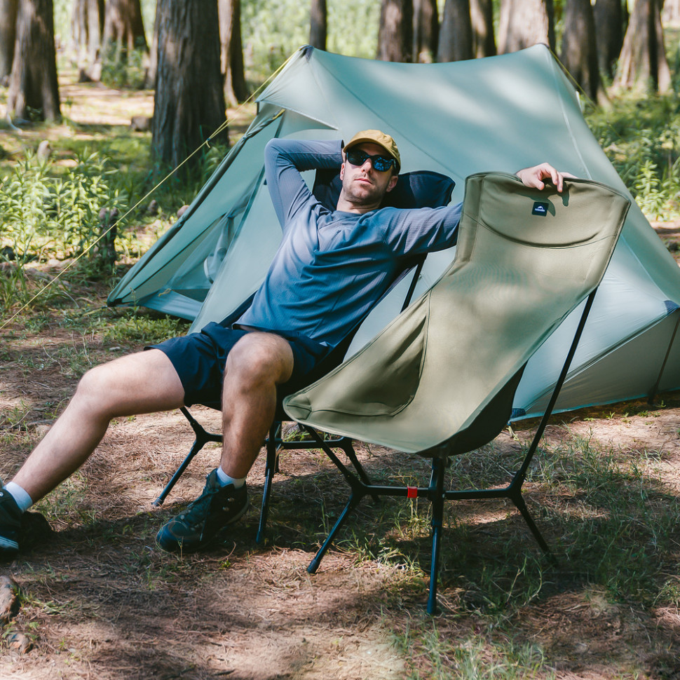 Стілець складаний ультралегкий Naturehike CNK2550JJ013 Yamami YL01, розмір L, алюміній, сірий Київ - фото 11