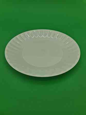 Одноразова тарілка склоподібна діаметр 205 мм біла (10 шт.) Харків
