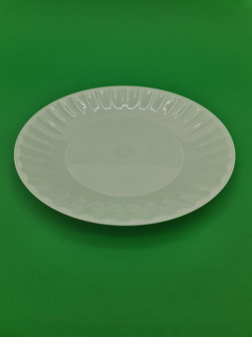 Одноразова тарілка склоподібна діаметр 205 мм біла (10 шт.) Харків - фото 4