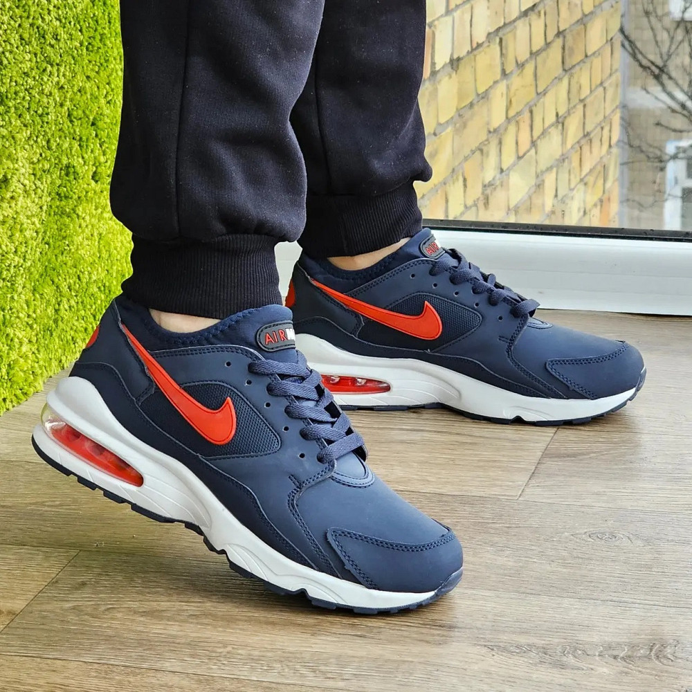 Чоловічі Сині Термо Кросівки Nike Air Max 93 Шкіряні Найк Єврозима (розміри: 41,42,43,44,45,) Відео Огляд Дніпро - фото 3