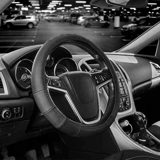 Чехол на руль Carlife 39-41см, кожа, черный SW240L Львов