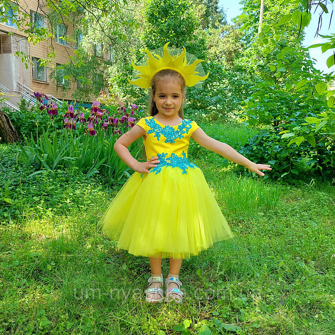 Жовта святкова сукня в патріотичних кольорах Кривий Ріг - фото 5