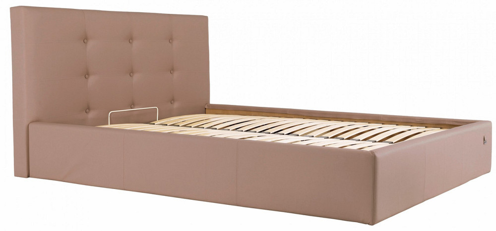 Кровать Manchester VIP 140 х 190 см Fly 2213 С дополнительной металлической цельносварной рамой Светло-коричневый Днепр - изображение 13