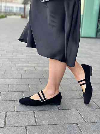 Zemira Балетки жіночі ZEMIRA чорні натуральна замша 36-41 (01179) Коломия