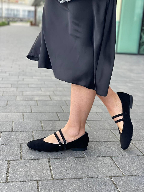 Zemira Балетки жіночі ZEMIRA чорні натуральна замша 36-41 (01179) Коломыя - изображение 2