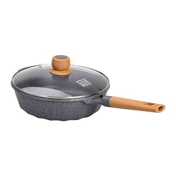 Алюмінієвий сотейник 4,3 л мармуровий з антипригарним покриттям Ø 28 см сірий MGC HP-4-437G Коломия