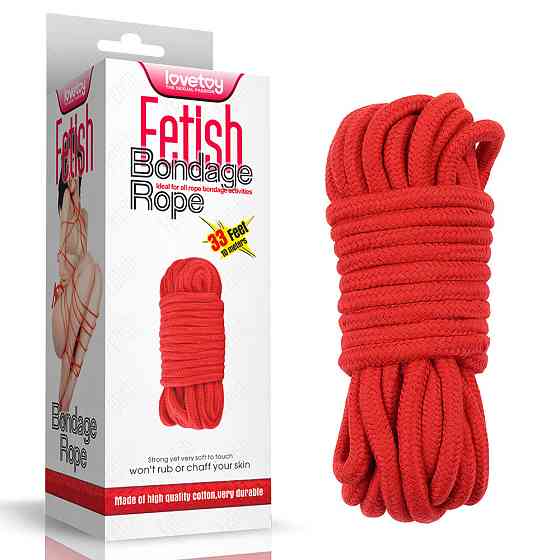 Веревка - Fetish Bondage Rope Red, 10 м Sex Aura Киев