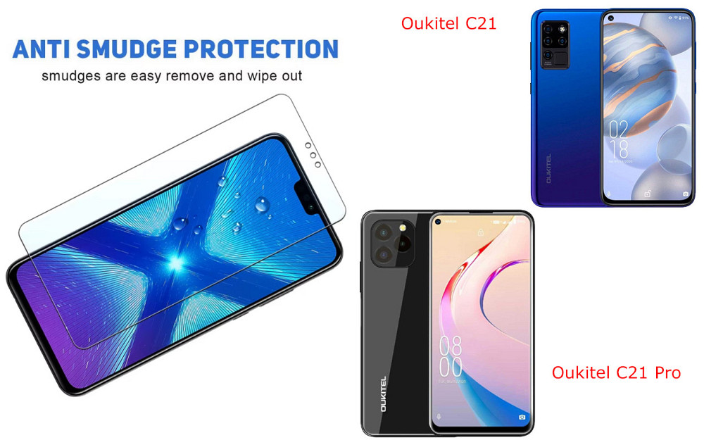 Захисне скло NeoGlass для Oukitel C21, Oukitel C21 Pro – надпрозоре та стійке Київ - фото 3