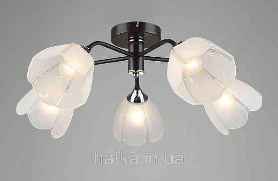 Люстра стельова у вітальню Sirius B N6048/5 COFFEE+CR Київ