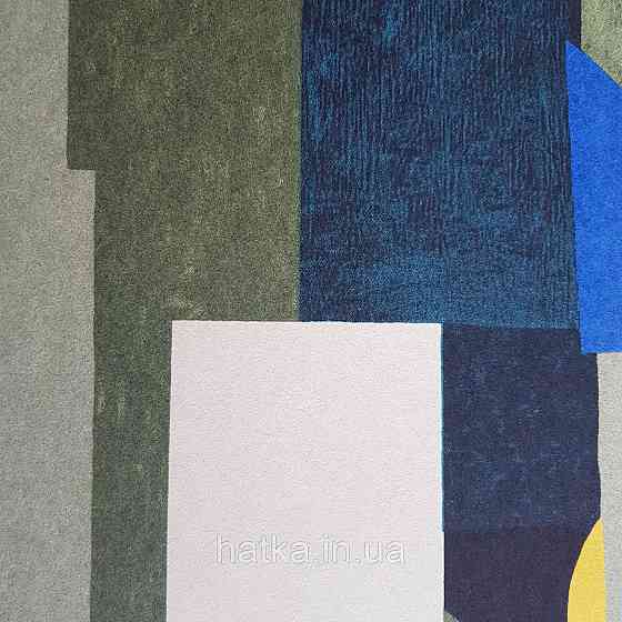 Обои флизелиновые эко Khroma Zoom Goja 0.53х10.05 м абстракция геометрия синий желтый черный белый Киев