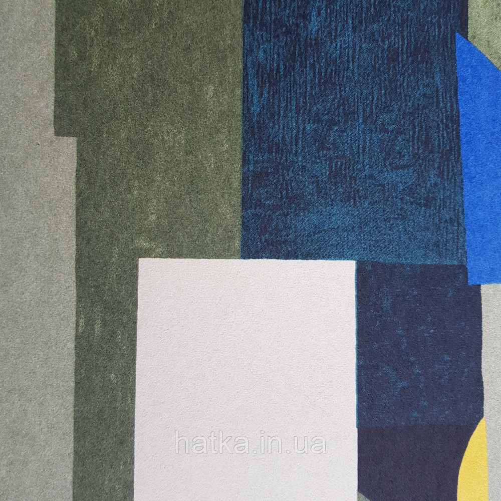 Обои флизелиновые эко Khroma Zoom Goja 0.53х10.05 м абстракция геометрия синий желтый черный белый Киев - изображение 2