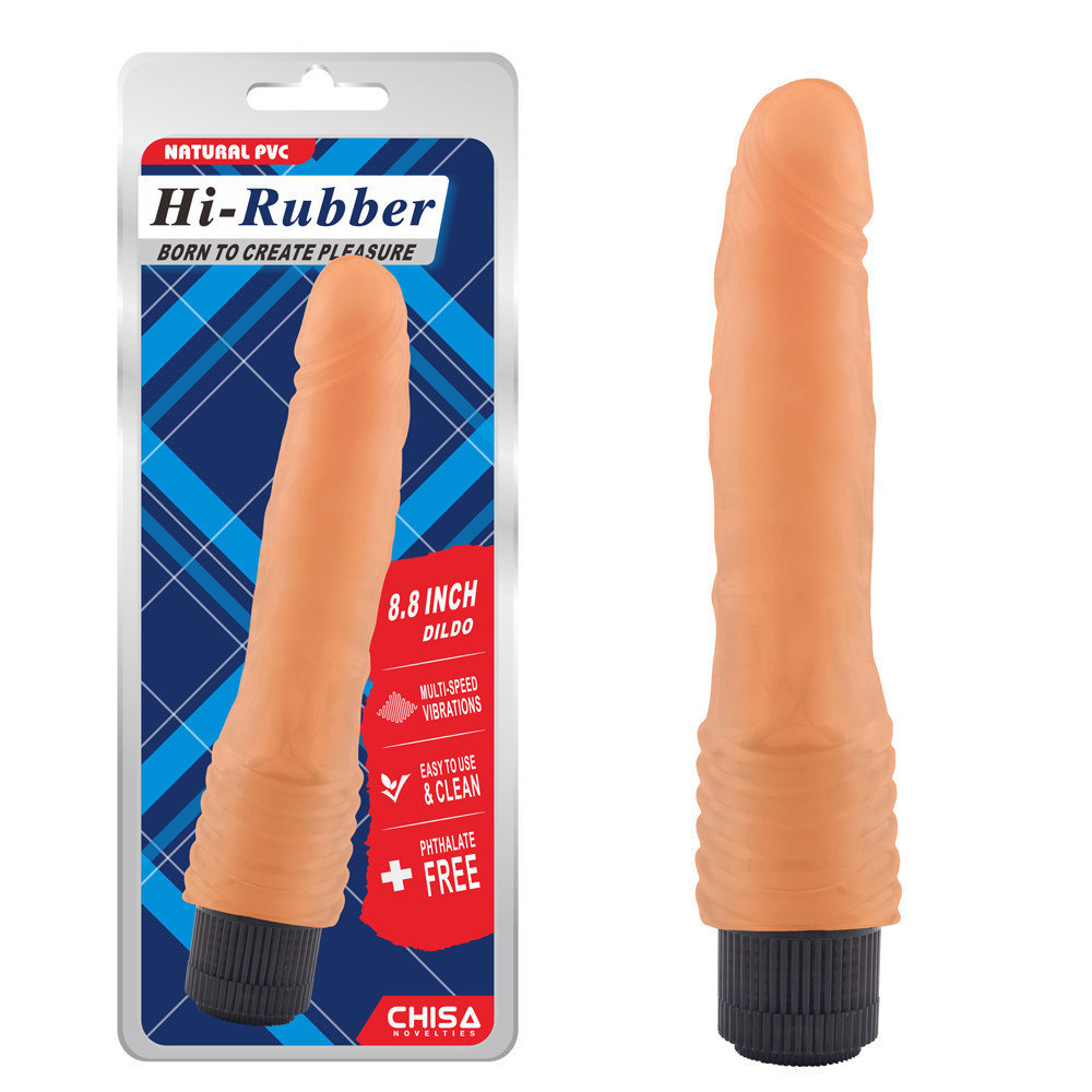 Вибратор реалистичный Chisa Hi-Rubber на батарейках, бежевый Sex Aura Киев - изображение 2