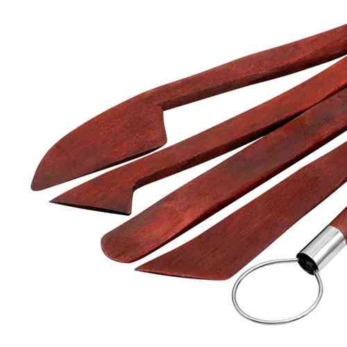 Набор инструментов для лепки из полимерной глины, 5шт, двусторонние, дерево Вінниця