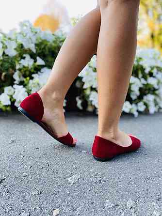 VSN Балетки жіночі VSN Ника червоні (весна-літо, замша натуральна) (3587) Коломыя