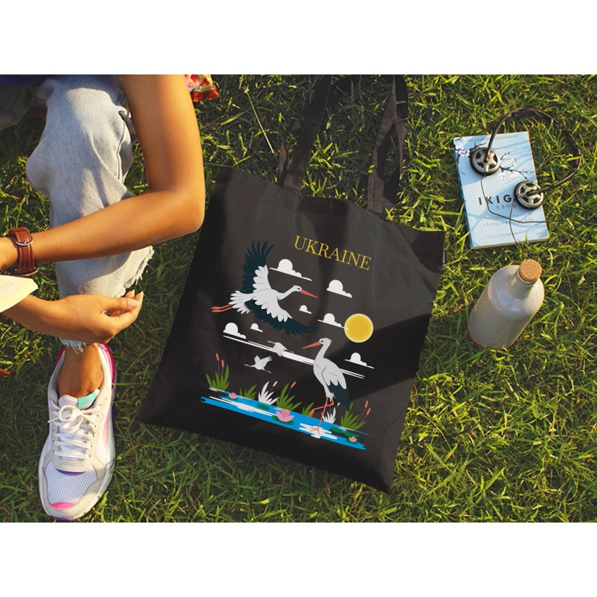 Екошопер BookOpt ВК4065 Ukraine «Журавлі» Символ щастя Чорний Луцк - изображение 8