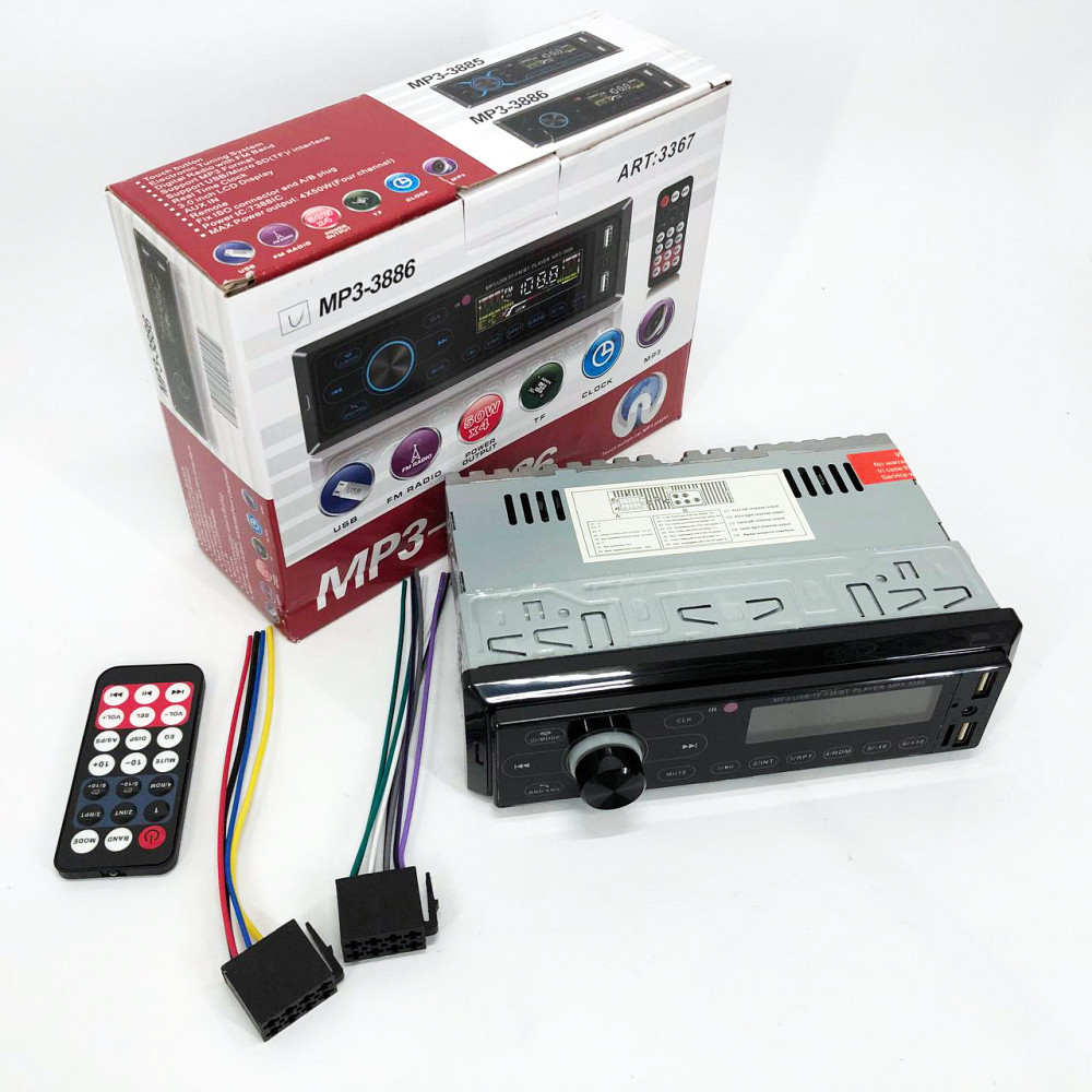 Автомагнітола 1 din для автомобіля MP3 3886 ISO 1DIN, Автомагнітоли ukc 1 din, Автомагнітола ukc 1din HU-17 Львів - фото 3