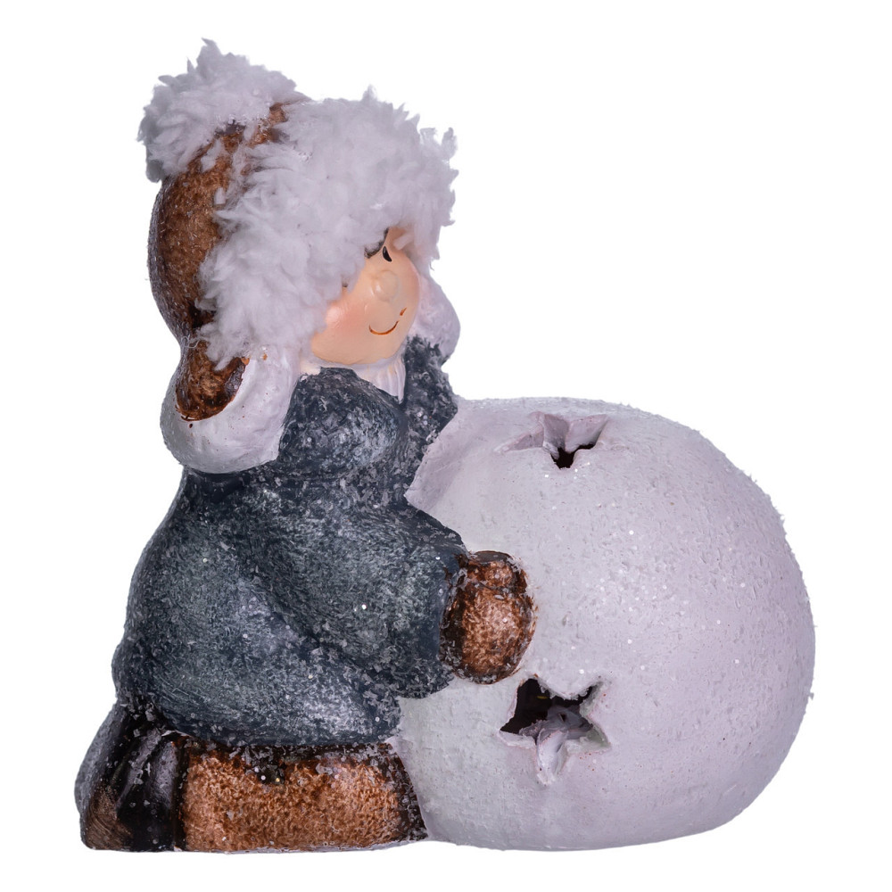 Фигурка Девочка со снежным шаром с подсветкой для декора Киев - изображение 5